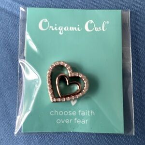 NWT Origami Owl Nesting Heart charm